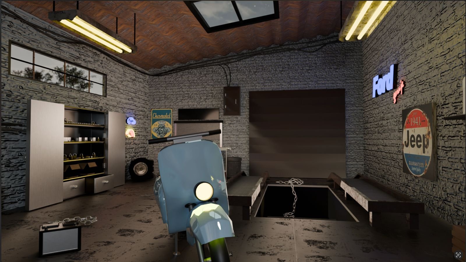 Render final del garaje